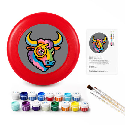 Colourful Bull (Paint by Numbers Flying Disc)