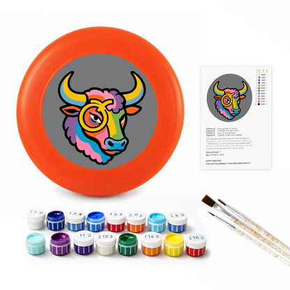 Colourful Bull (Paint by Numbers Flying Disc)