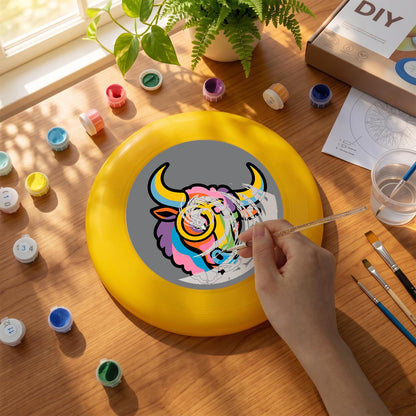 Colourful Bull (Paint by Numbers Flying Disc)