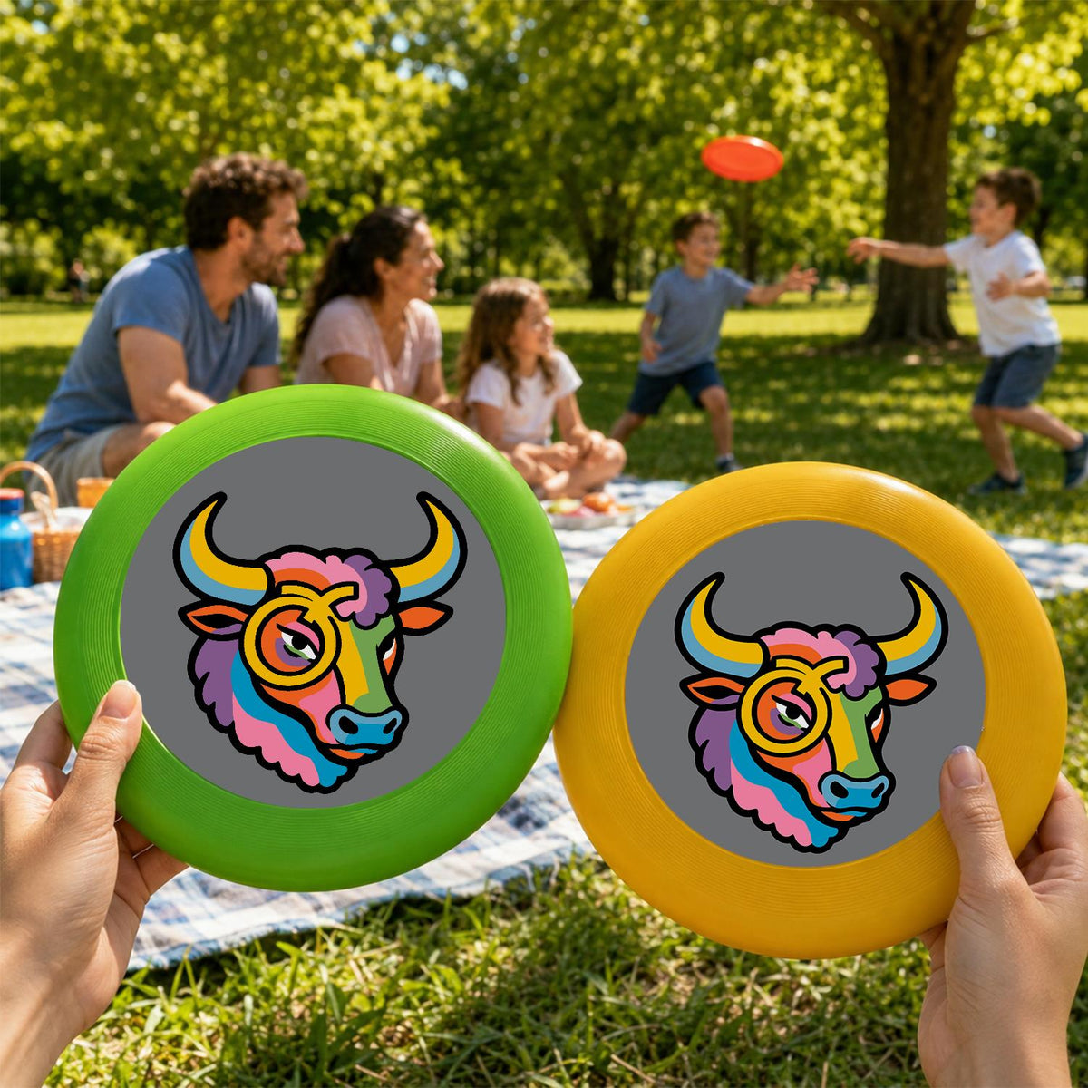 Colourful Bull (Paint by Numbers Flying Disc)
