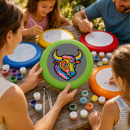 Colourful Bull (Paint by Numbers Flying Disc)