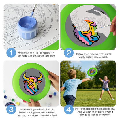 Colourful Bull (Paint by Numbers Flying Disc)