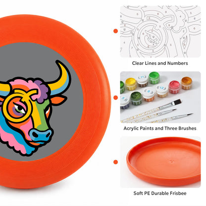 Colourful Bull (Paint by Numbers Flying Disc)