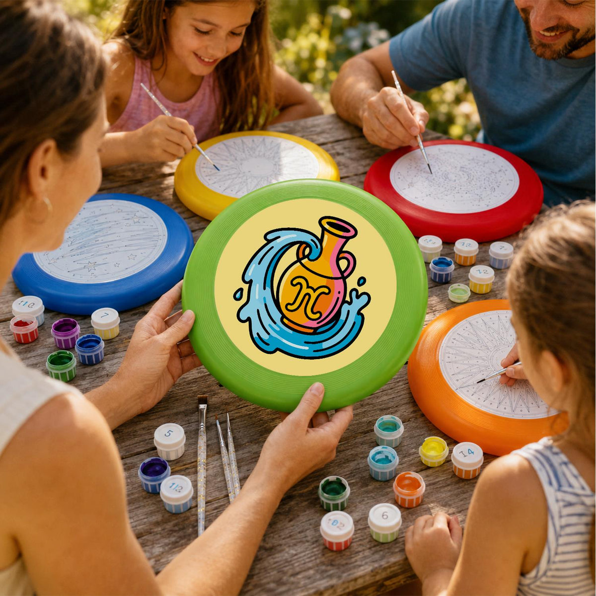 Golden Wave Swirl (Paint by Numbers Flying Disc)