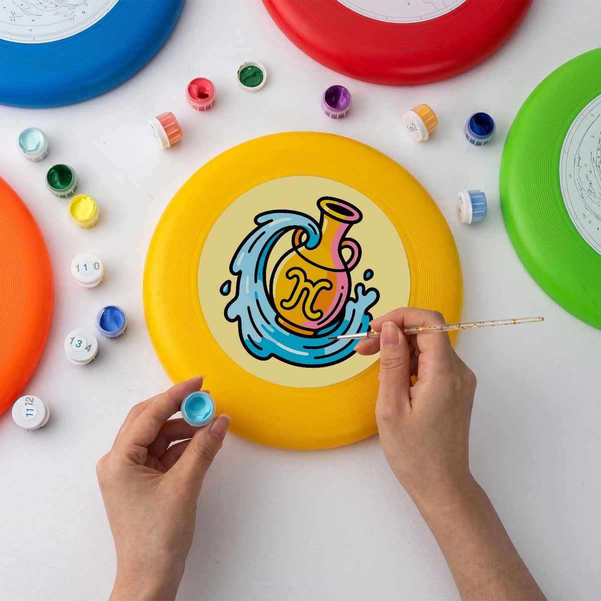 Golden Wave Swirl (Paint by Numbers Flying Disc)
