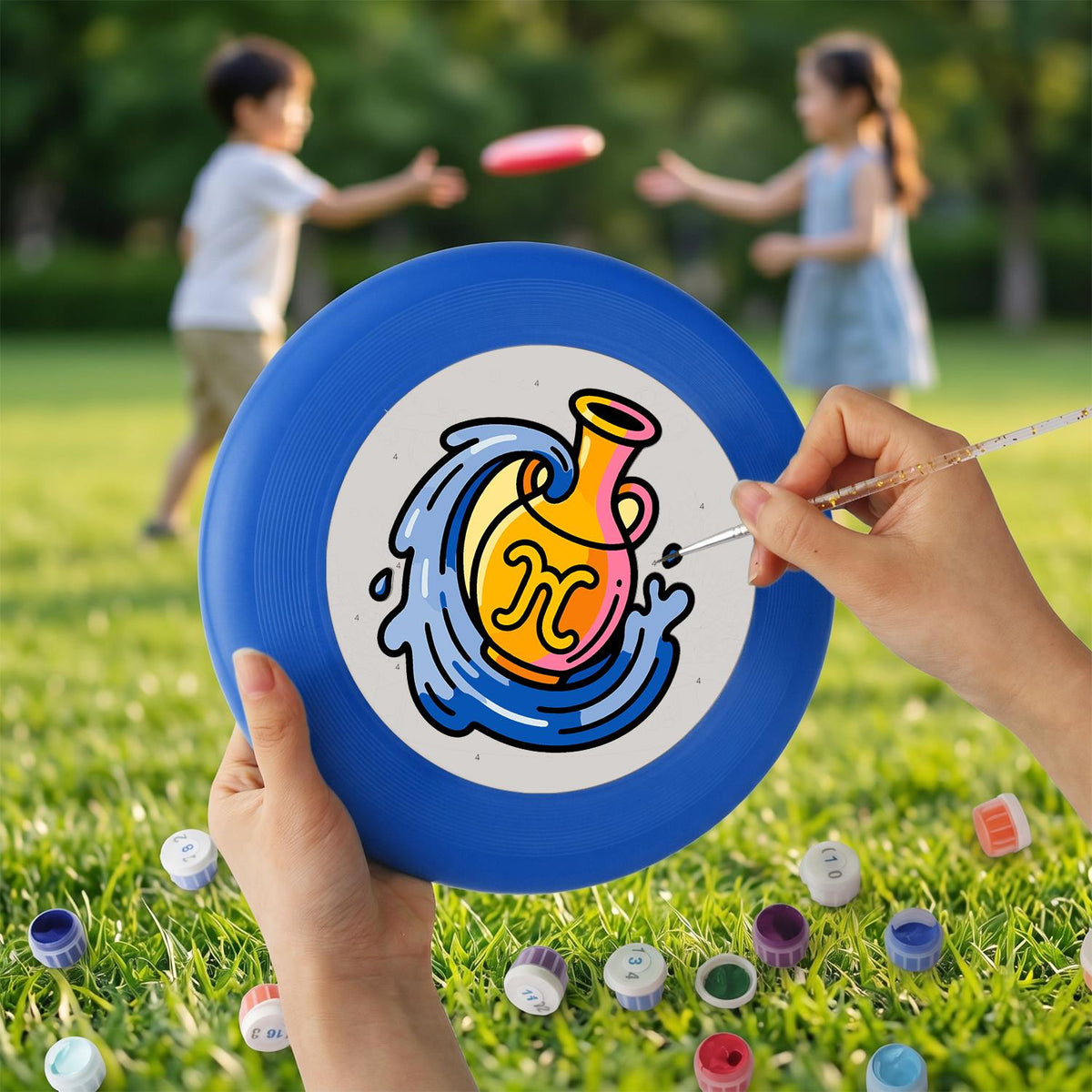 Golden Wave Swirl (Paint by Numbers Flying Disc)