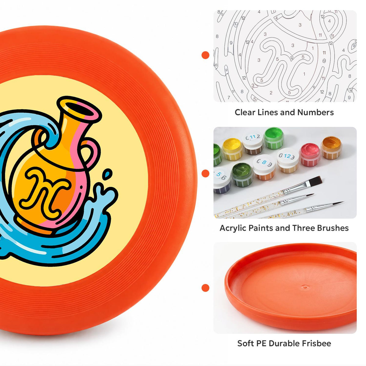Golden Wave Swirl (Paint by Numbers Flying Disc)