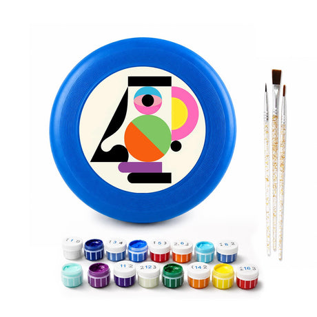 Abstract Colourful Face (Paint by Numbers Flying Disc)