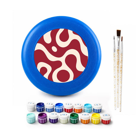 Burgundy Ribbon Swirl (Paint by Numbers Flying Disc)