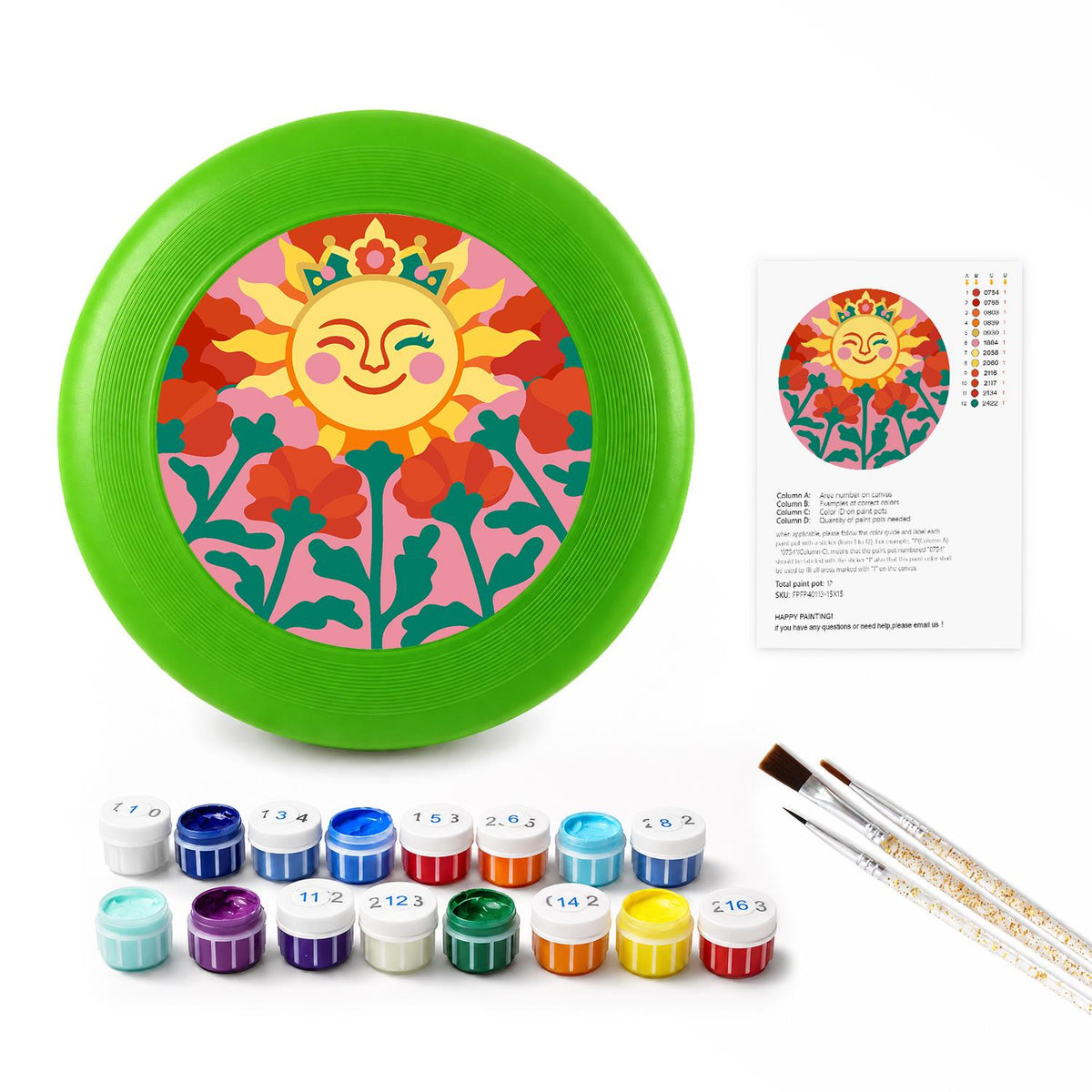 Sunflower Smile (Paint by Numbers Flying Disc)