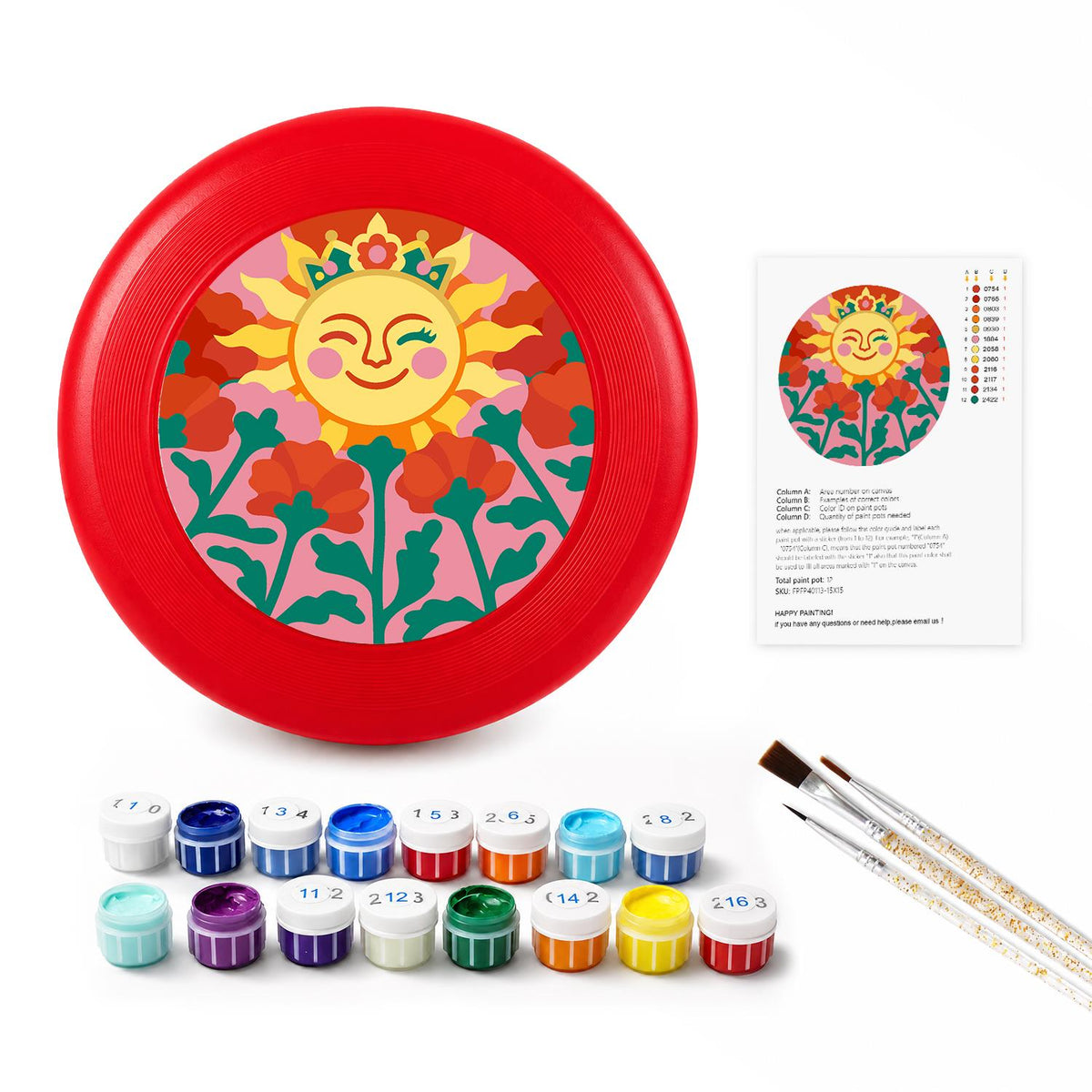 Sunflower Smile (Paint by Numbers Flying Disc)