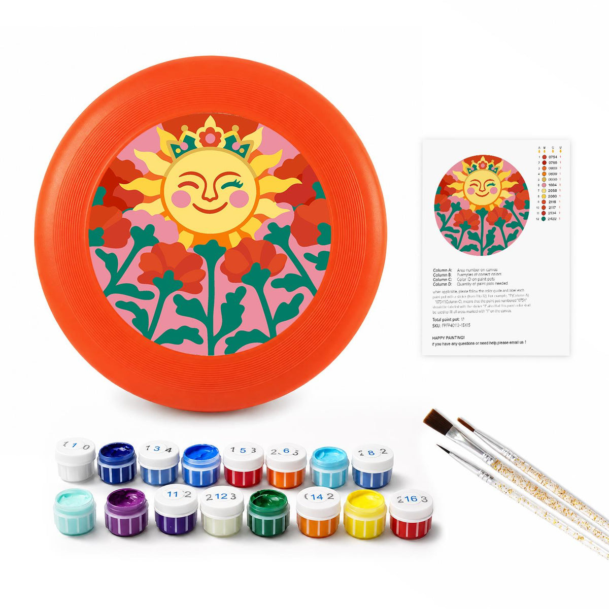 Sunflower Smile (Paint by Numbers Flying Disc)