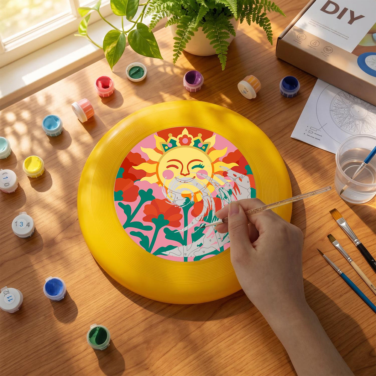 Sunflower Smile (Paint by Numbers Flying Disc)