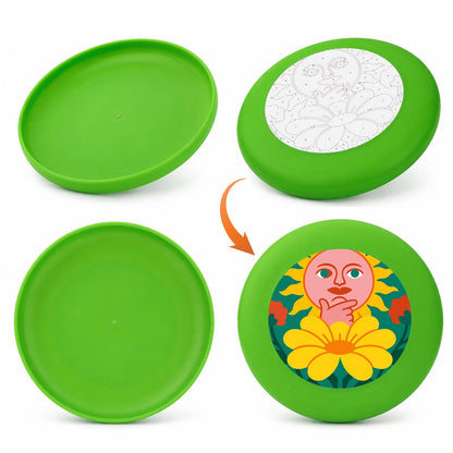Orange Flower Face (Paint by Numbers Flying Disc)