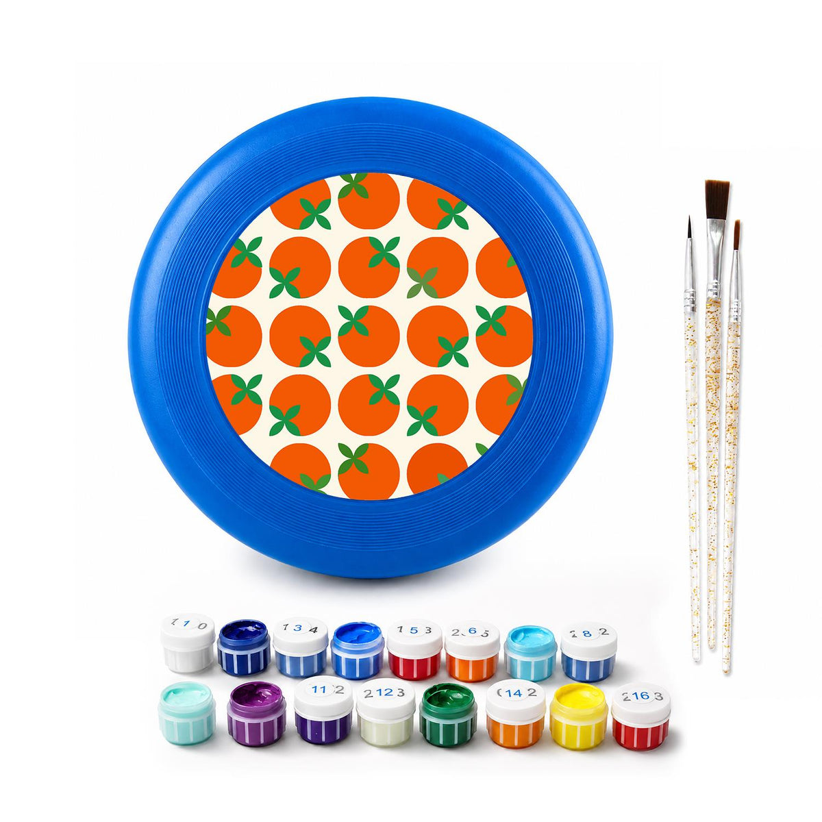 Orange Grove Pattern (Paint by Numbers Flying Disc)
