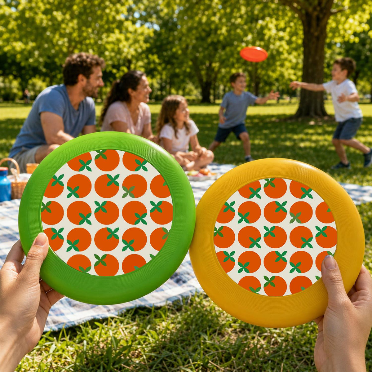 Orange Grove Pattern (Paint by Numbers Flying Disc)