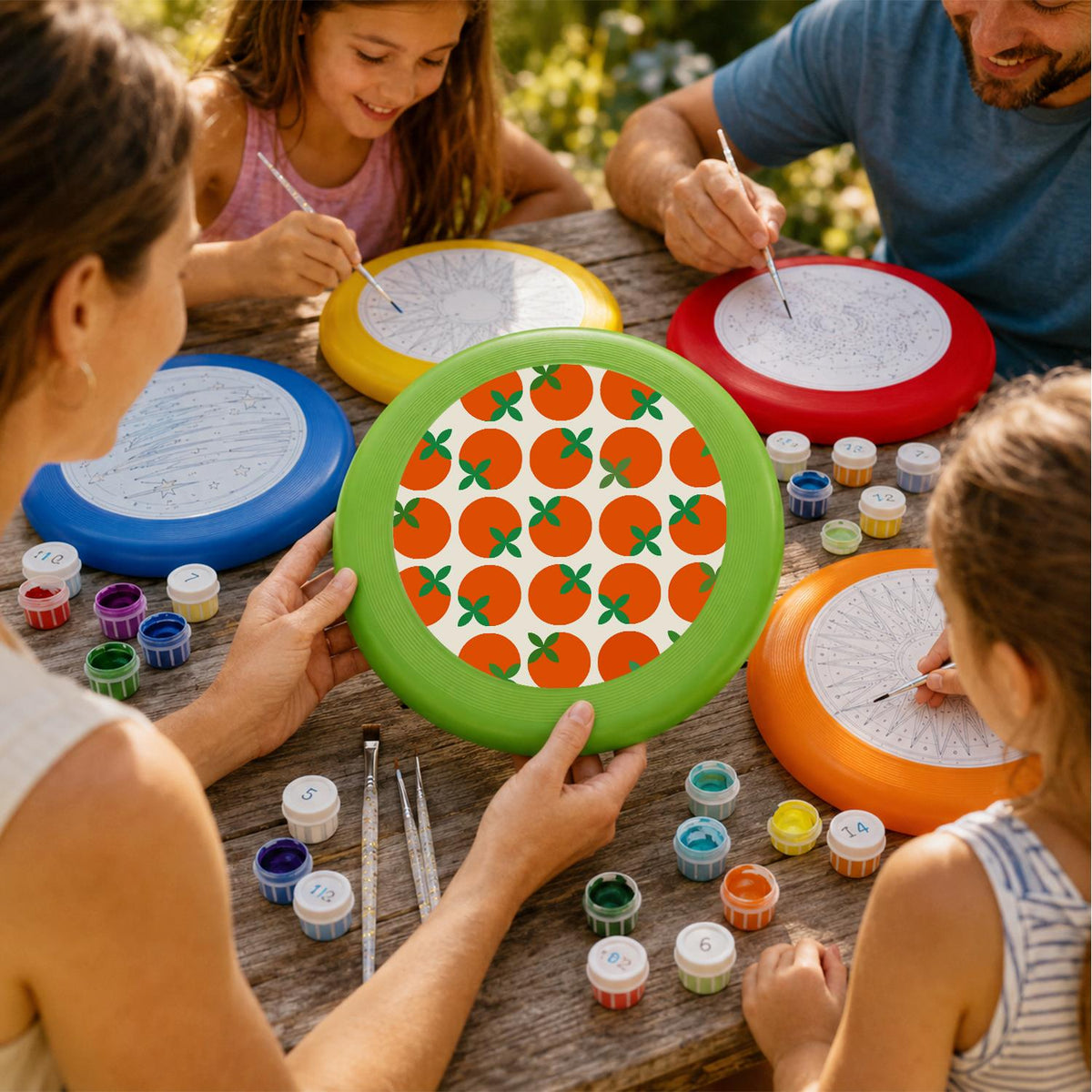 Orange Grove Pattern (Paint by Numbers Flying Disc)