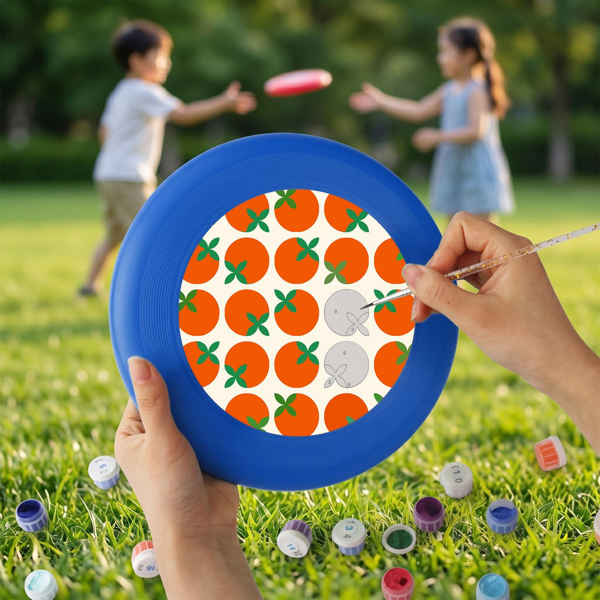Orange Grove Pattern (Paint by Numbers Flying Disc)