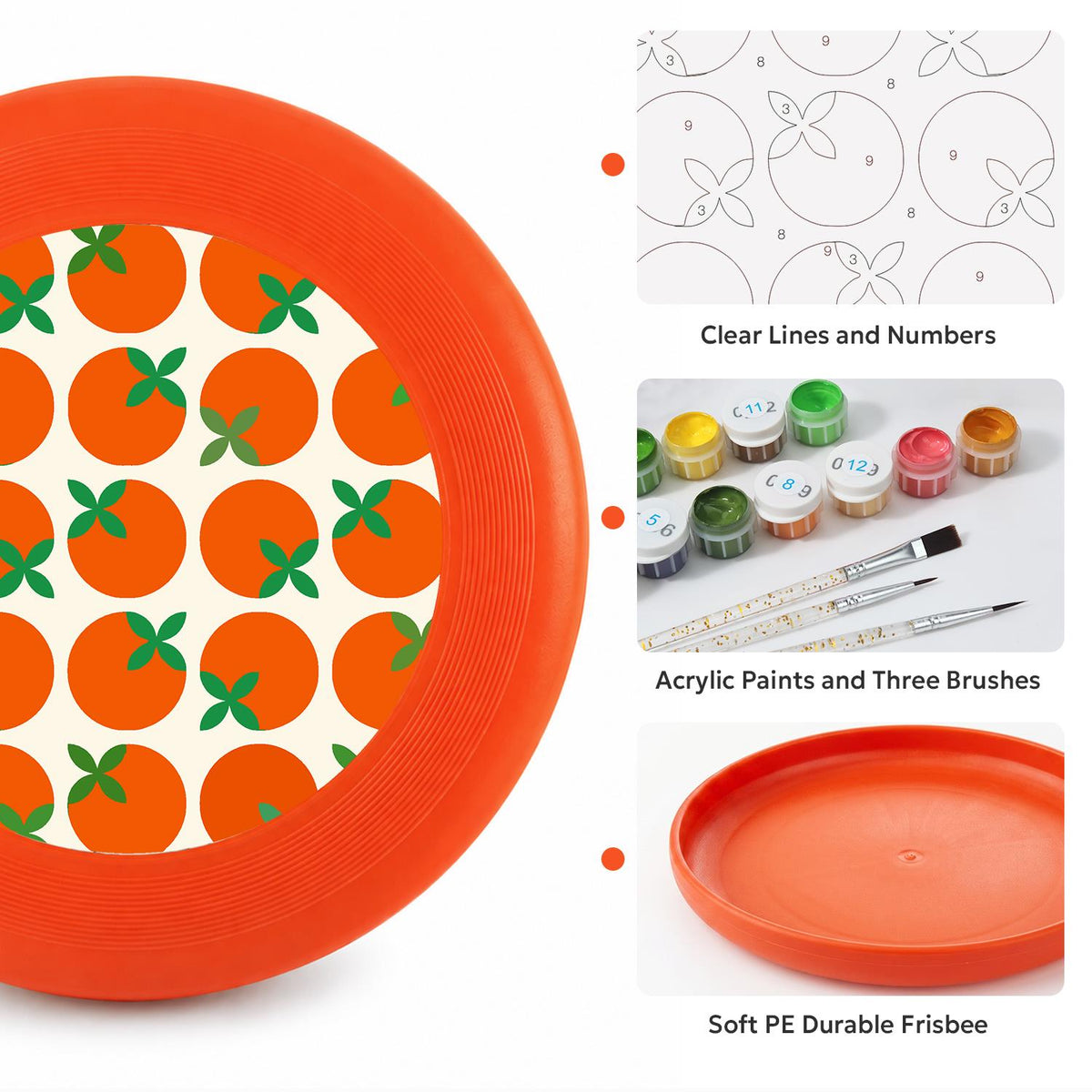 Orange Grove Pattern (Paint by Numbers Flying Disc)