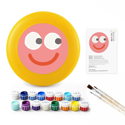 Pink Happy Face (Paint by Numbers Flying Disc)