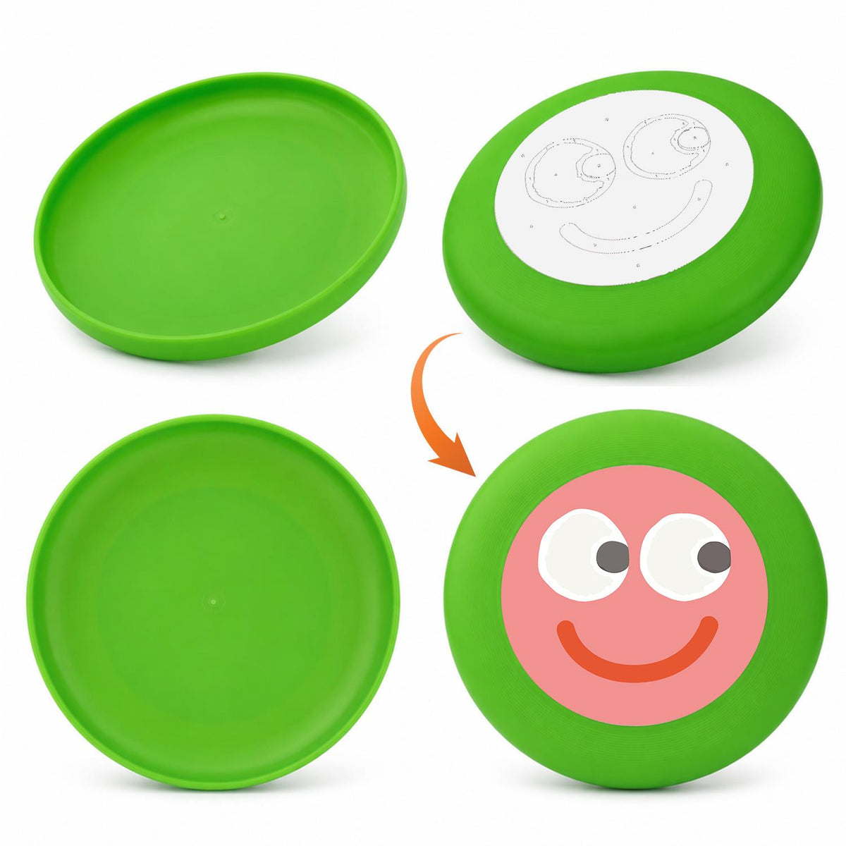 Pink Happy Face (Paint by Numbers Flying Disc)