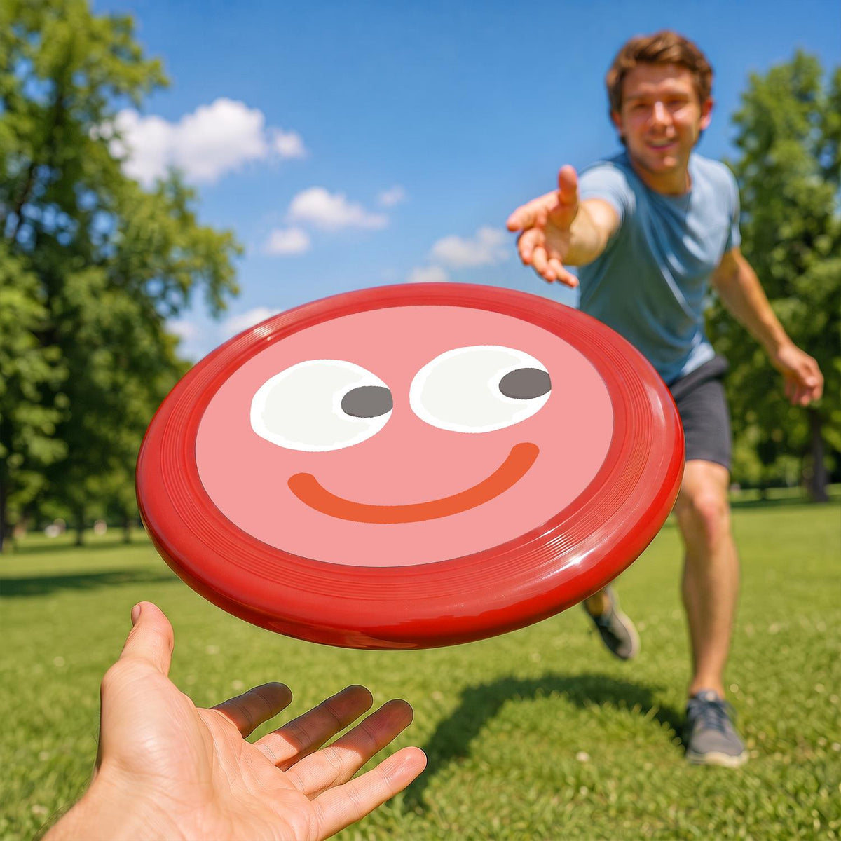 Pink Happy Face (Paint by Numbers Flying Disc)