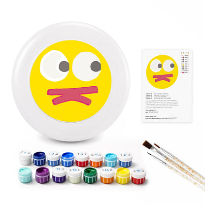 Yellow Silly Face (Paint by Numbers Flying Disc)