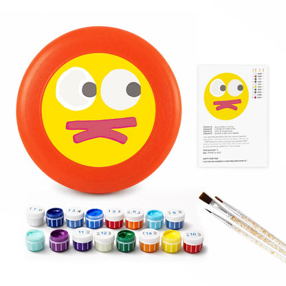 Yellow Silly Face (Paint by Numbers Flying Disc)