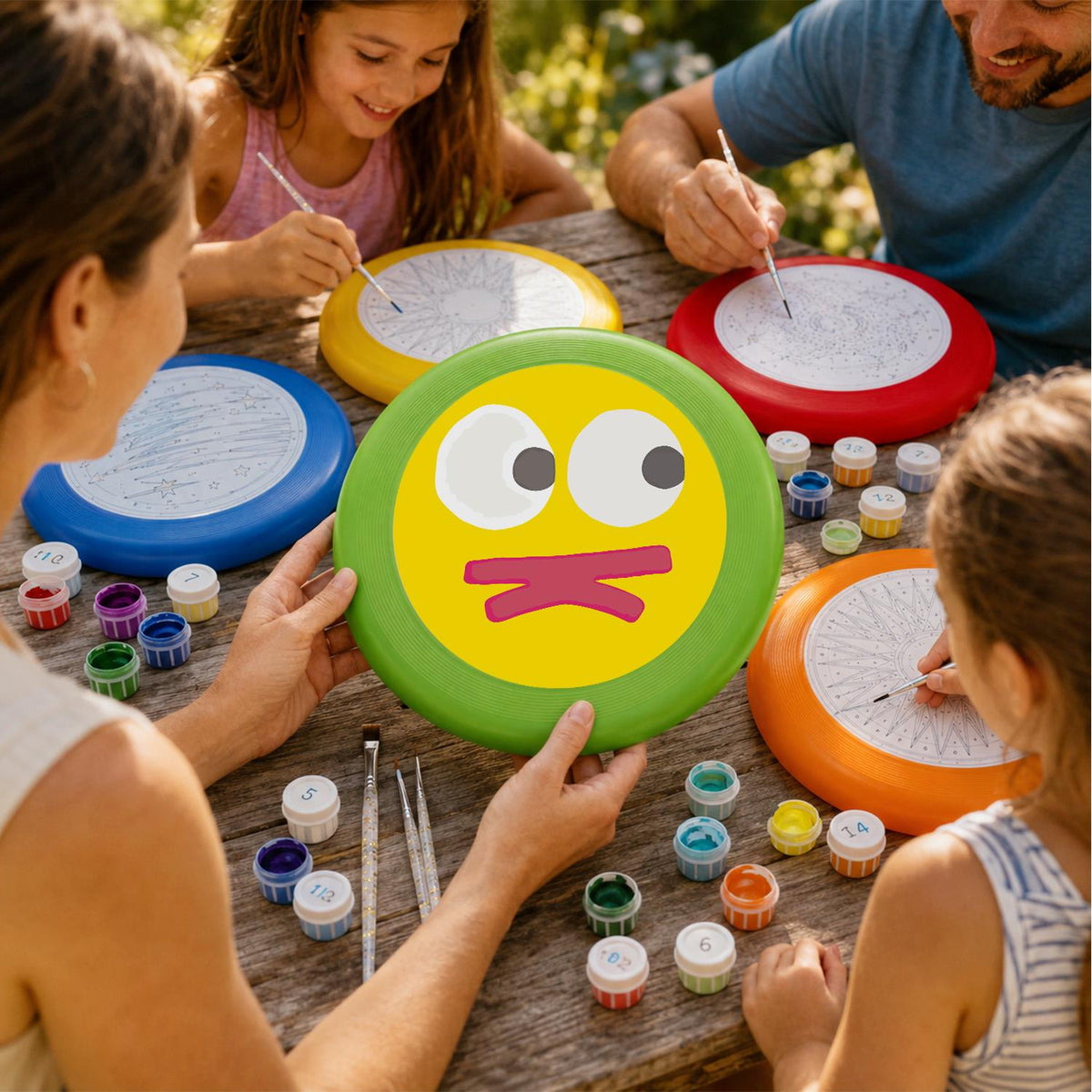 Yellow Silly Face (Paint by Numbers Flying Disc)