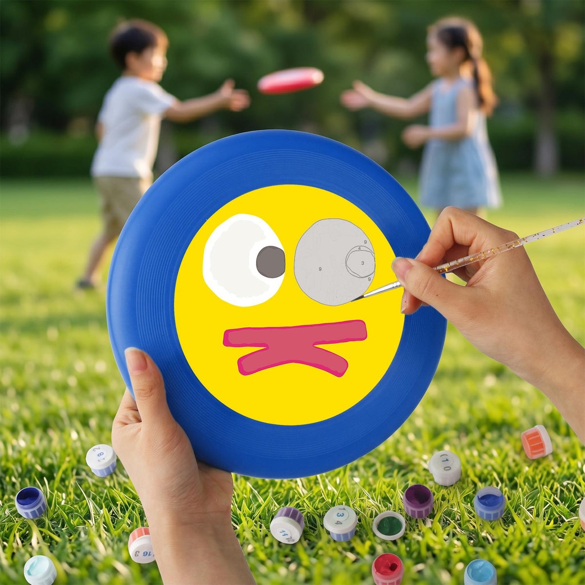 Yellow Silly Face (Paint by Numbers Flying Disc)