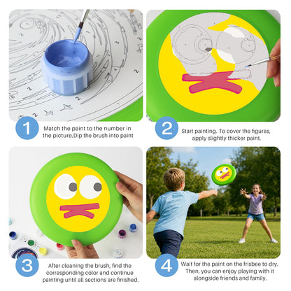 Yellow Silly Face (Paint by Numbers Flying Disc)