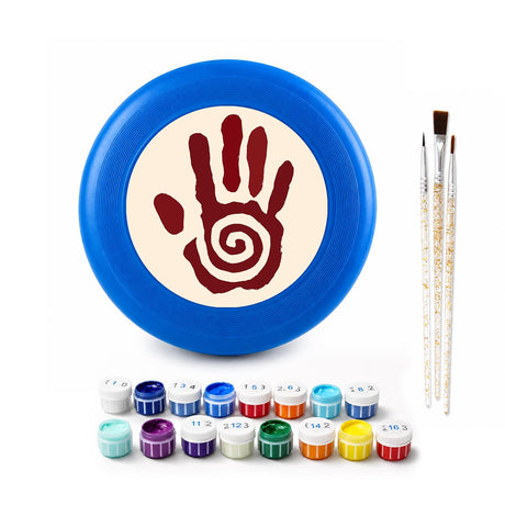 Spiral Handprint (Paint by Numbers Flying Disc)