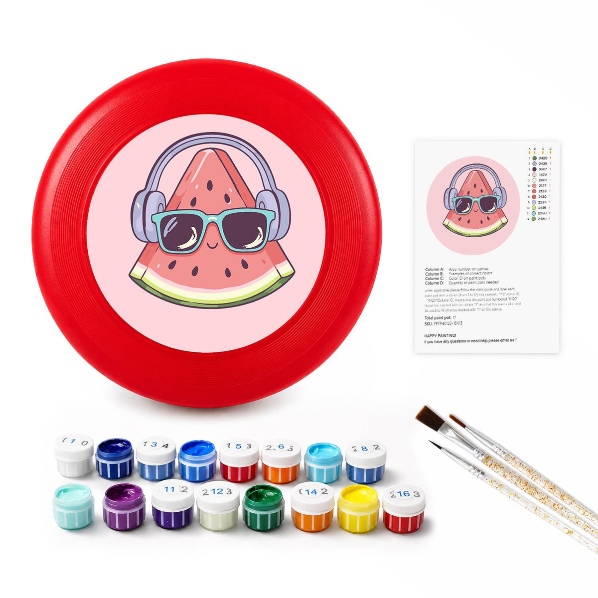 Cool Watermelon (Paint by Numbers Flying Disc)