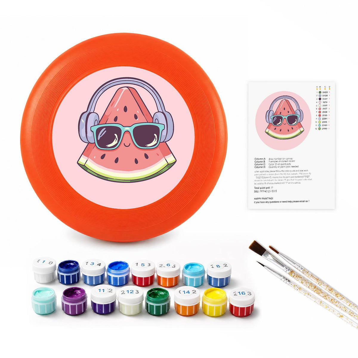 Cool Watermelon (Paint by Numbers Flying Disc)