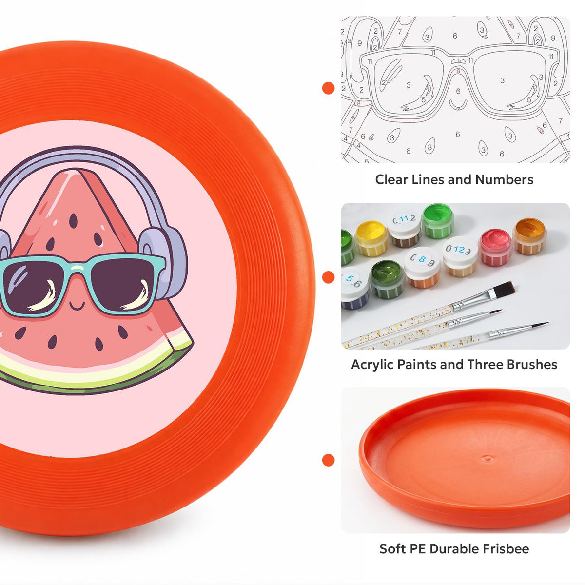 Cool Watermelon (Paint by Numbers Flying Disc)