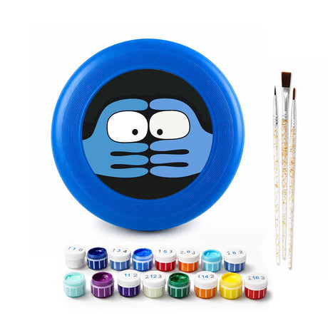 Peekaboo Blue Face (Paint by Numbers Flying Disc)