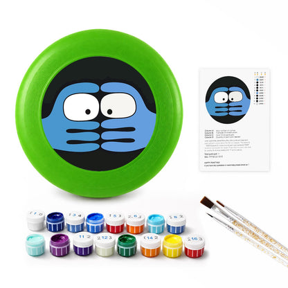 Peekaboo Blue Face (Paint by Numbers Flying Disc)