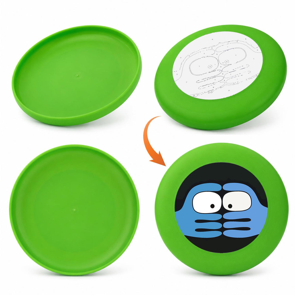 Peekaboo Blue Face (Paint by Numbers Flying Disc)