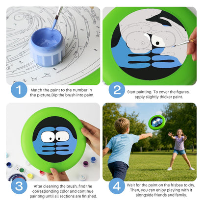 Peekaboo Blue Face (Paint by Numbers Flying Disc)