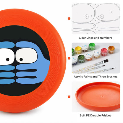Peekaboo Blue Face (Paint by Numbers Flying Disc)