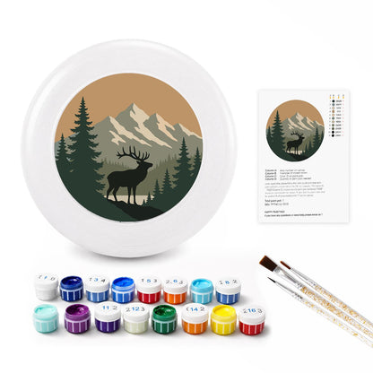 Elk in the Mountains (Paint by Numbers Flying Disc)