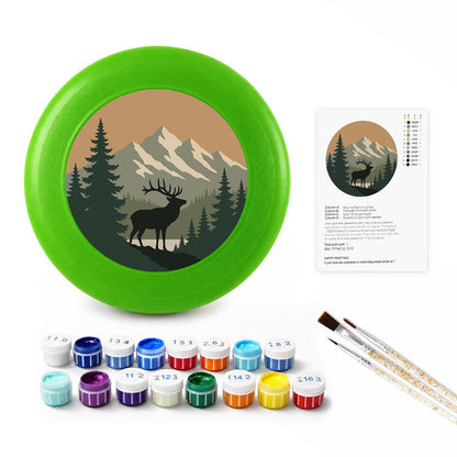 Elk in the Mountains (Paint by Numbers Flying Disc)