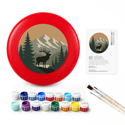 Elk in the Mountains (Paint by Numbers Flying Disc)