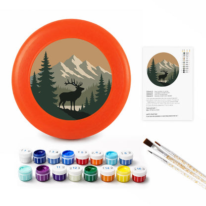 Elk in the Mountains (Paint by Numbers Flying Disc)