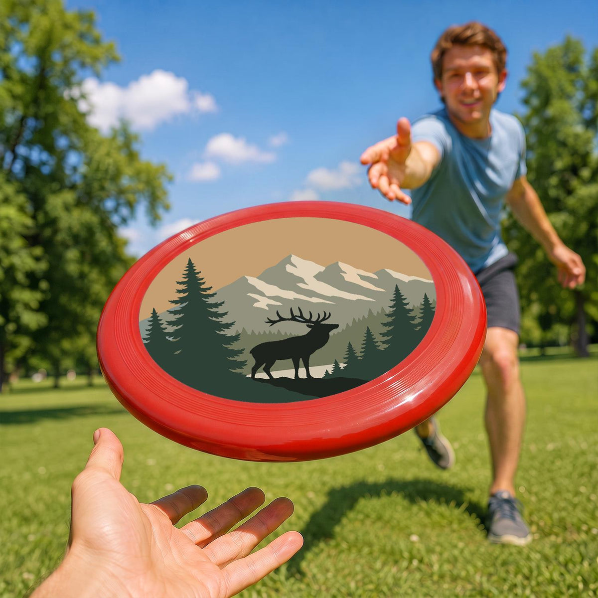 Elk in the Mountains (Paint by Numbers Flying Disc)