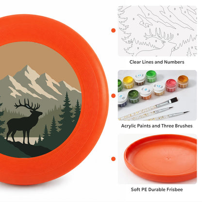 Elk in the Mountains (Paint by Numbers Flying Disc)
