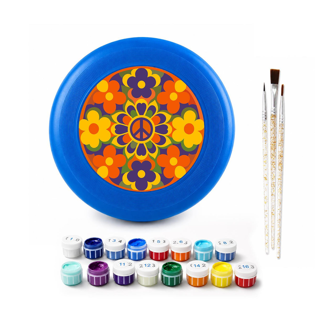 Retro Flower Garden (Paint by Numbers Flying Disc)