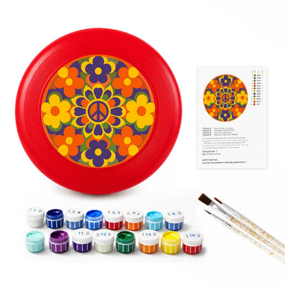 Retro Flower Garden (Paint by Numbers Flying Disc)