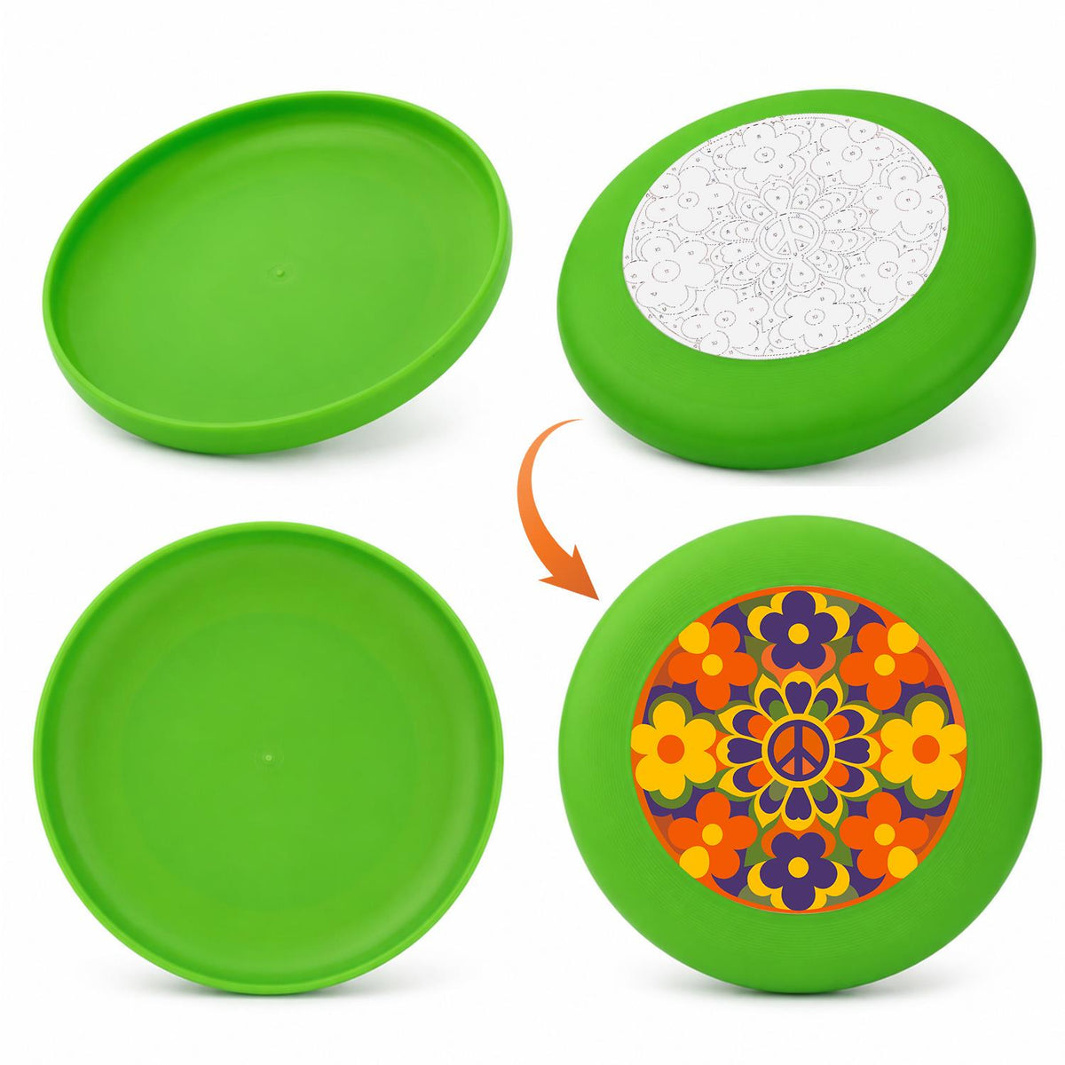 Retro Flower Garden (Paint by Numbers Flying Disc)