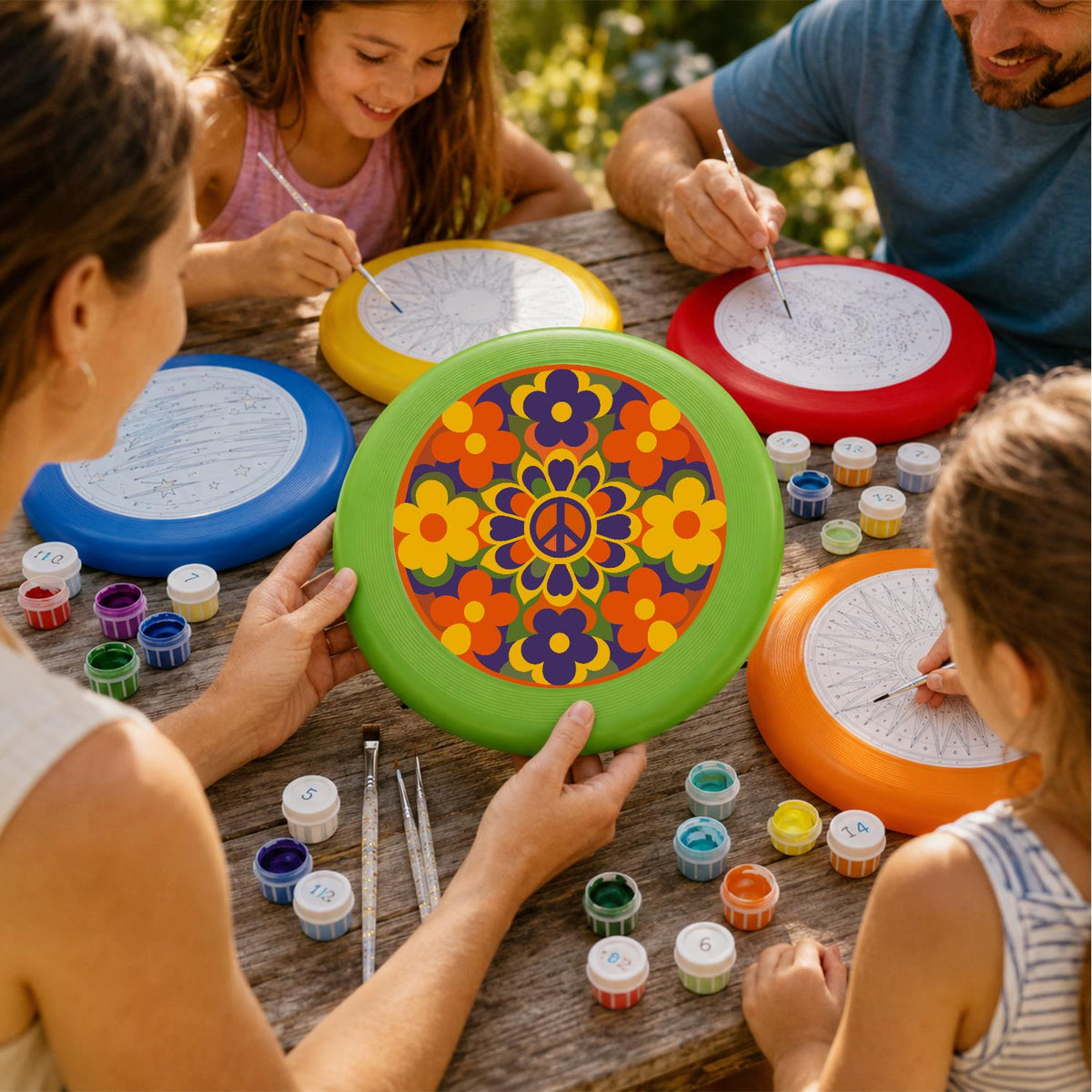 Retro Flower Garden (Paint by Numbers Flying Disc)
